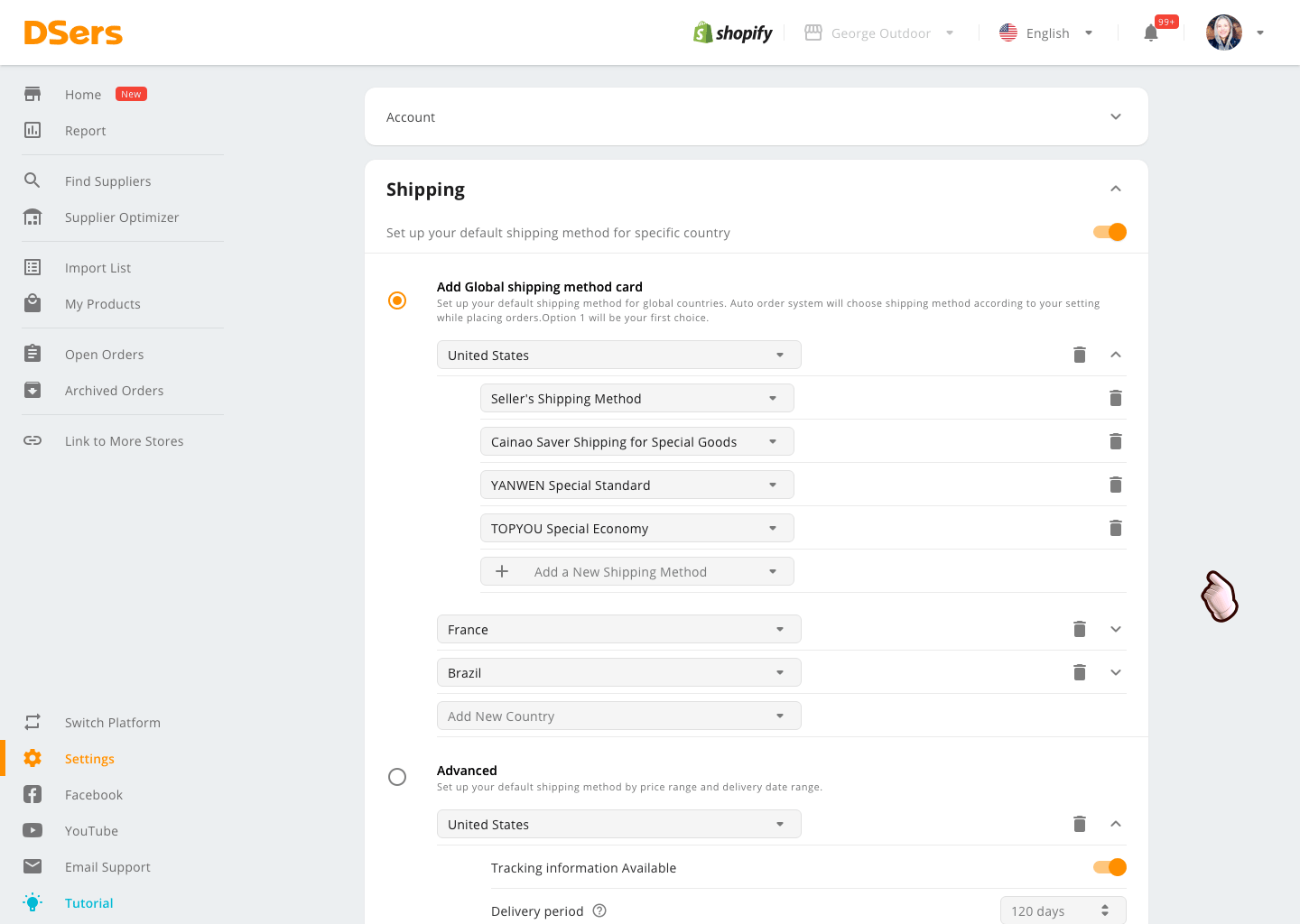 DSers New UI for Shopify - DSers
