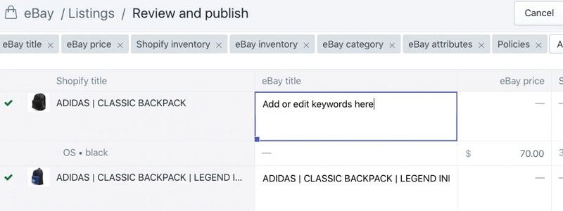 select any product to further customize the listing  - DSers