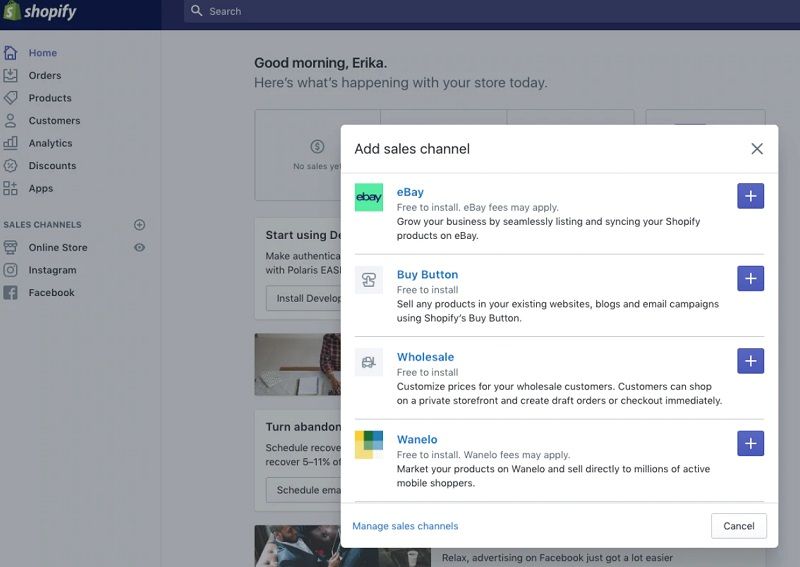 Step 1: Include eBay as Your Shopify Sales Channel - DSers
