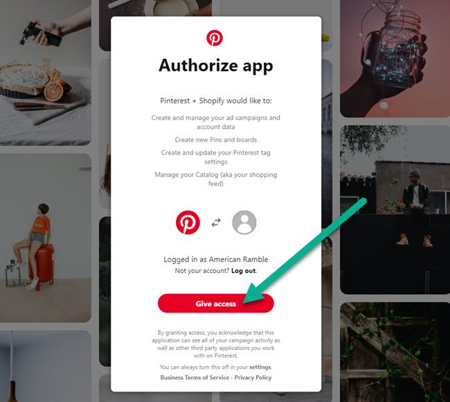 Hit the Give Access button - DSers