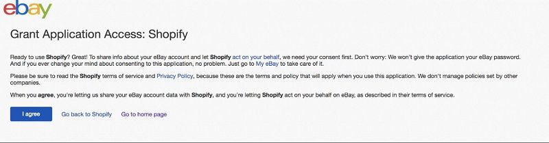 grant Shopify all the required permissions to access and modify your eBay listings and other details - DSers
