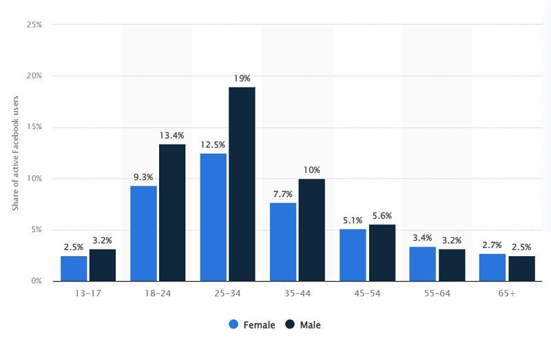 5. Demographical Distribution of Facebook Users - DSers