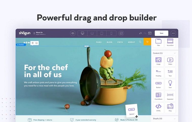 5. Shogun Landing Page Builder - DSers
