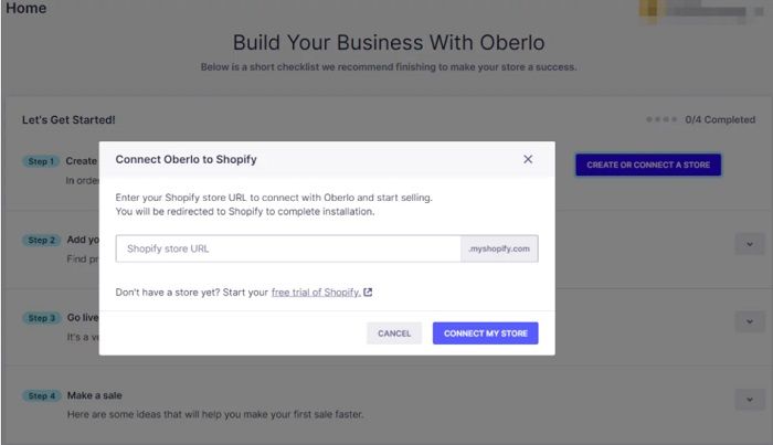 Step 2: Integrate Oberlo with Shopify - DSers