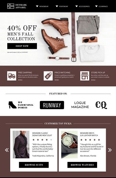 7. Denmark Apparel Landing Page - DSers