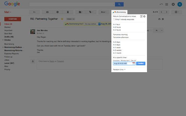 9. Boomerang for Gmail