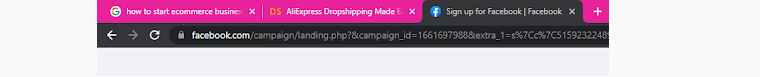 In the browser tabs