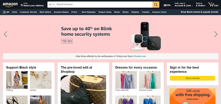 1. Amazon Homepage - DSers