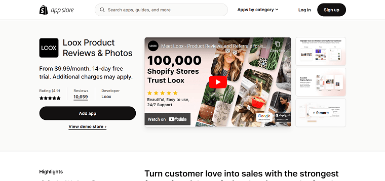 1. Loox Shopify App Store - DSers