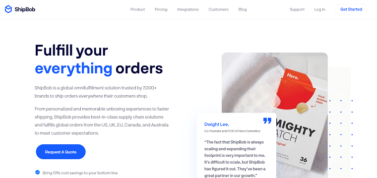 1. ShipBob homepage - DSers