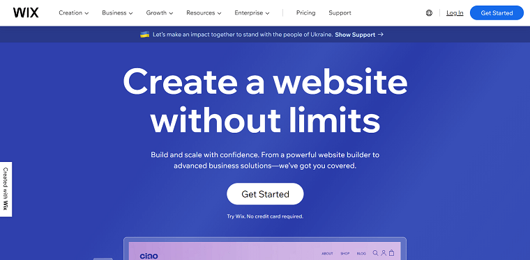 1. Wix Homepage - DSers