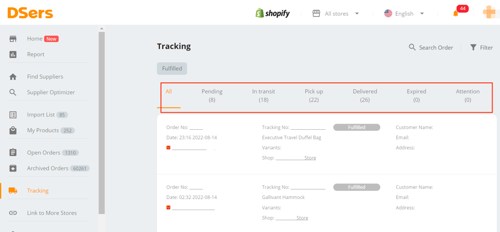 Display Tracking Status for Your Paid Orders - DSers