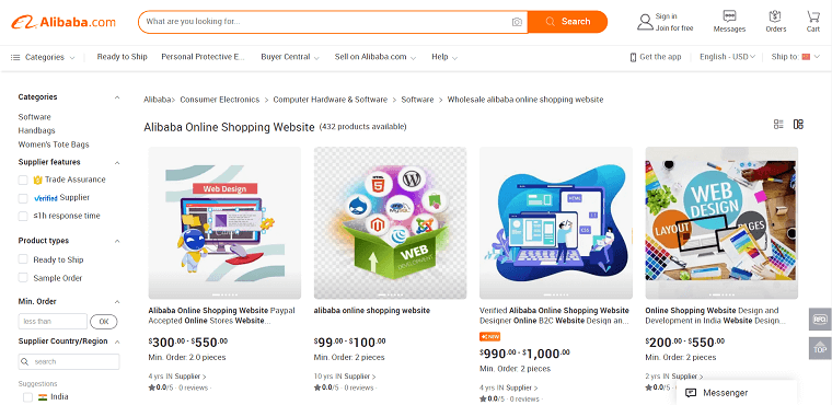 2. Alibaba Homepage - DSers