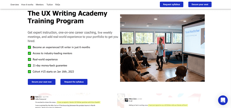 2. UX Writing Academy at UX Writing Hub Homepage - DSers