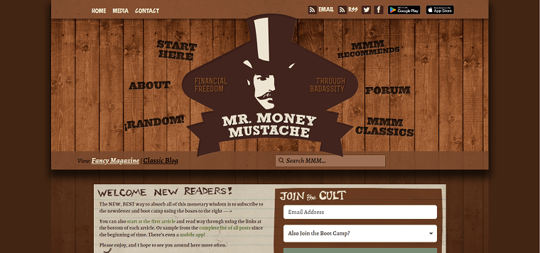 3. Mr. Money Mustache Homepage - DSers