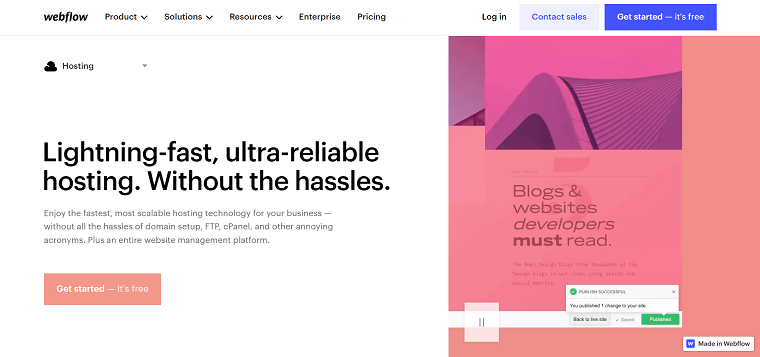 3. Webflow Hosting - DSers