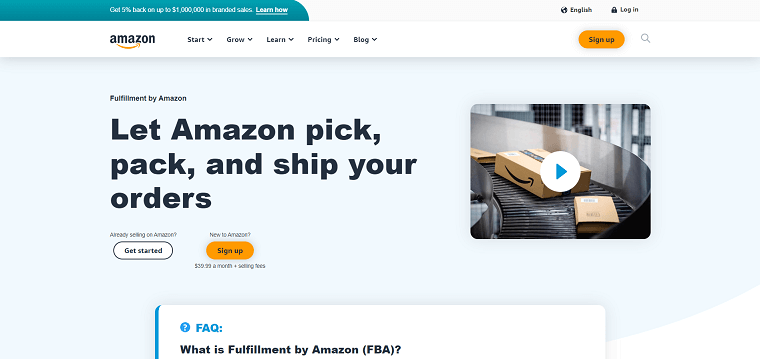 4. Amazon FBA homepage - DSers