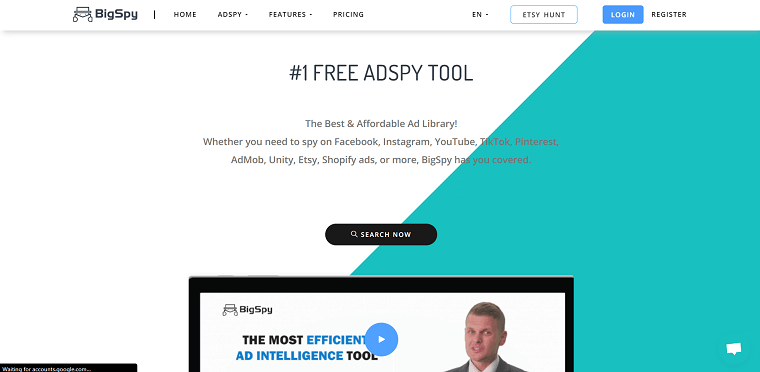 4. BigSpy Homepage - DSers