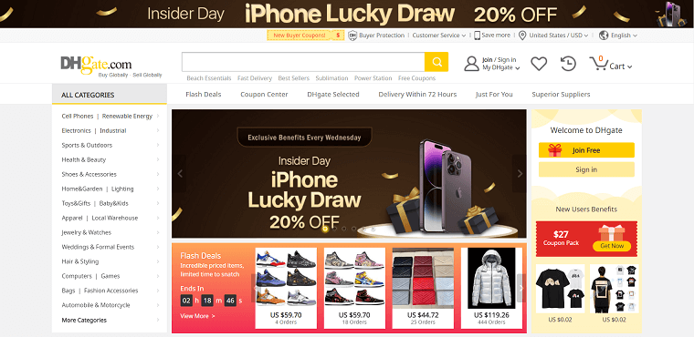 4. DHGate Homepage - DSers.