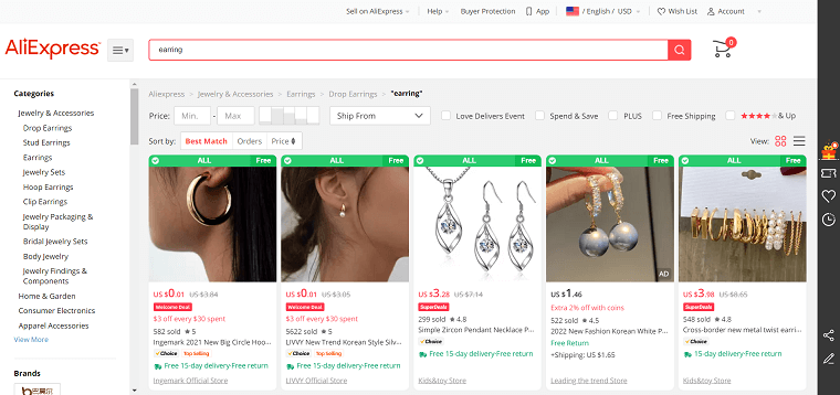 4. Jewelry - DSers