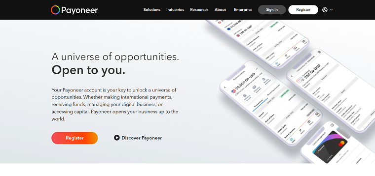 5. Payoneer Homepage - DSers