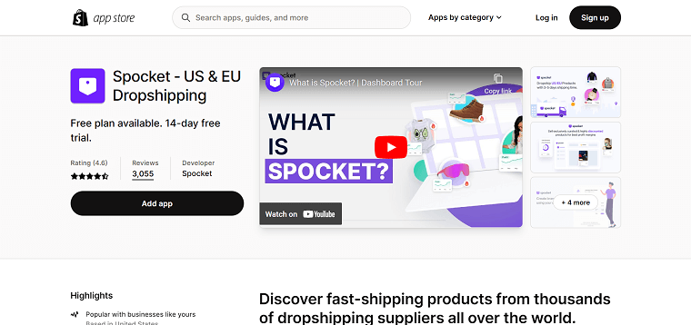 5. Spocket Shopify Store - DSers
