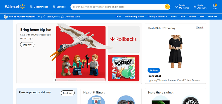 5. Walmart Homepage - DSers