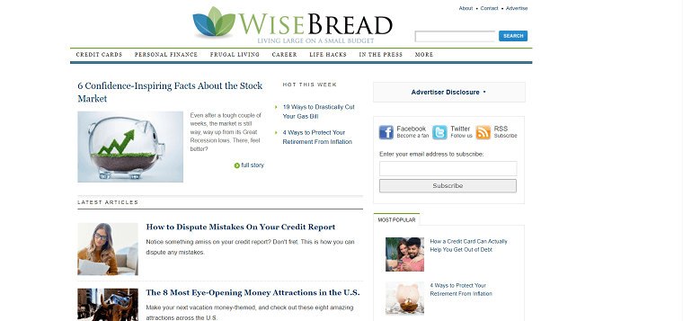 6. Wise Bread Homepage - DSers