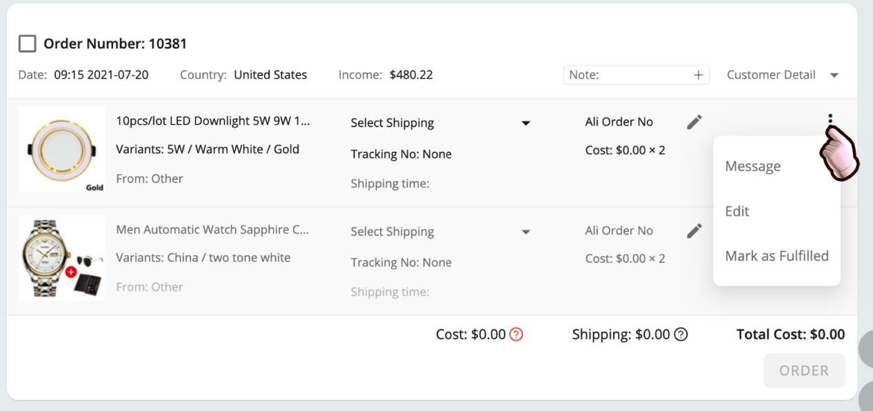 DSers New Action UI for Shopify - DSers