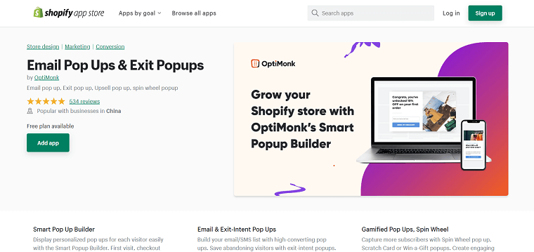 7. Exit Intent Popup - DSers