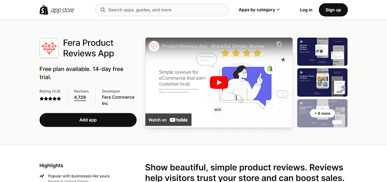 7. Fera.ai Shopify App Store - DSers