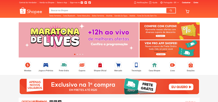 7. Shopee Homepage - DSers