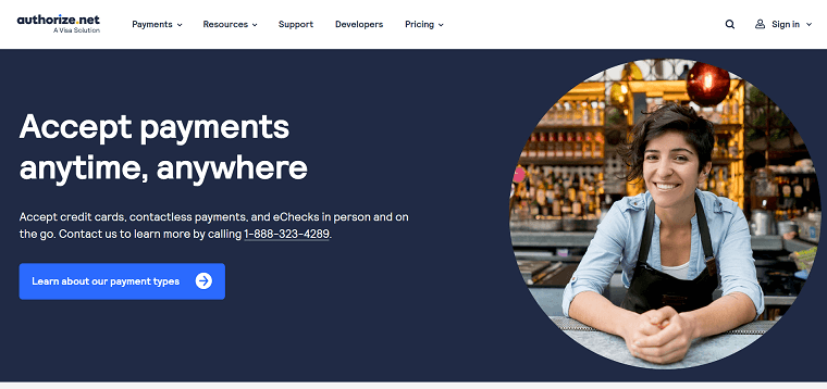 8. Authorize.Net Homepage - DSers