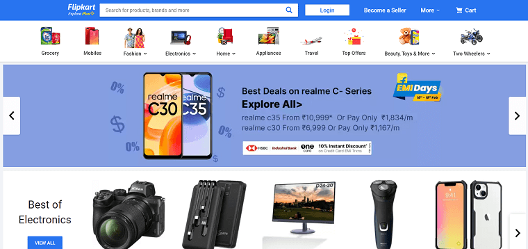 8. Flipkart Homepage - DSers