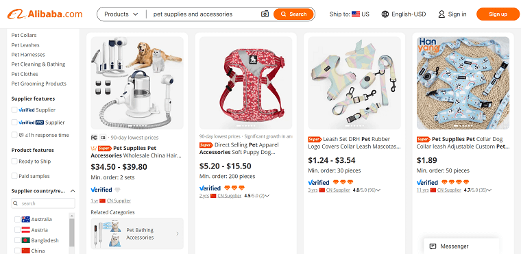 8. pet supplies and accessories