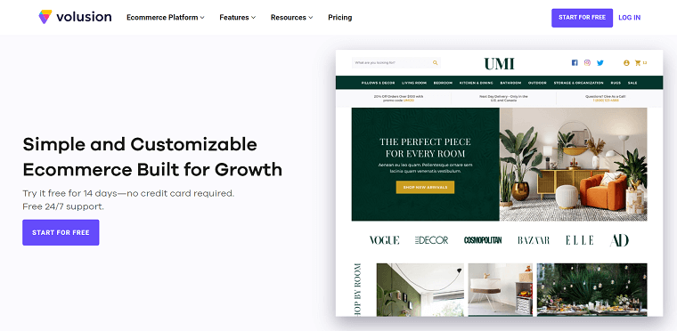 8. Volusion Homepage - DSers