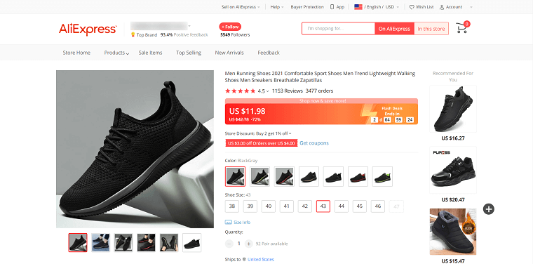 9. Mesh Running Shoes - DSers