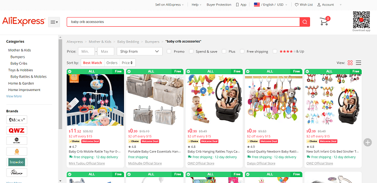 AliExpress baby crib accessories - DSers