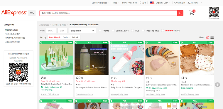 AliExpress baby solid feeding accessories - DSers