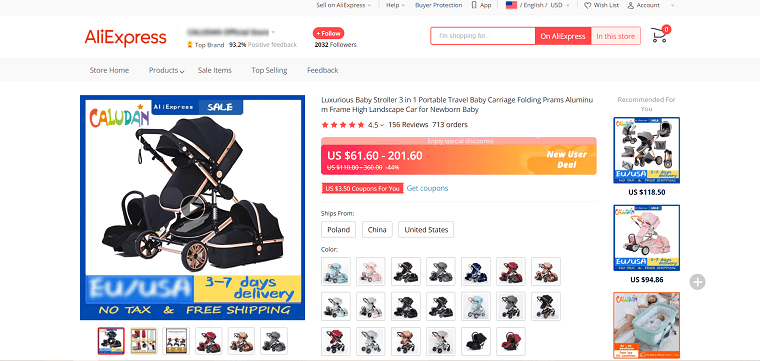 AliExpress Baby Stroller - DSers