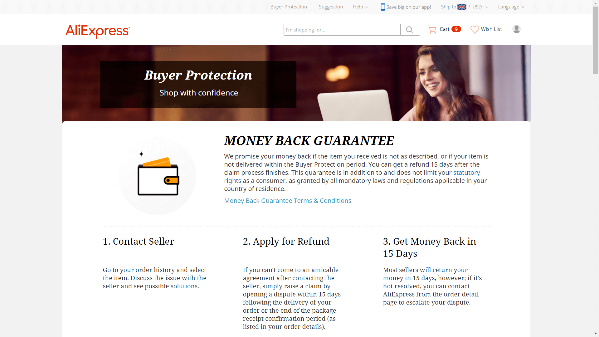 AliExpress money back guarantee - DSers