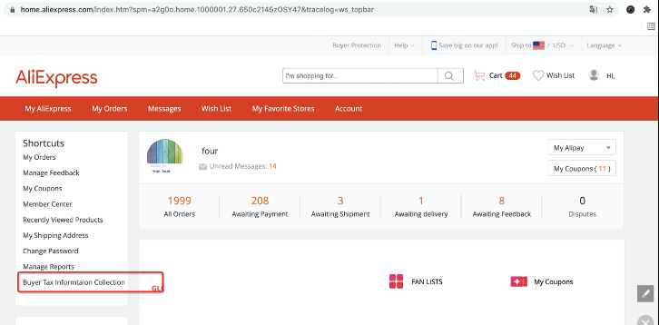 AliExpress Buyer Tax Information Collection - DSers
