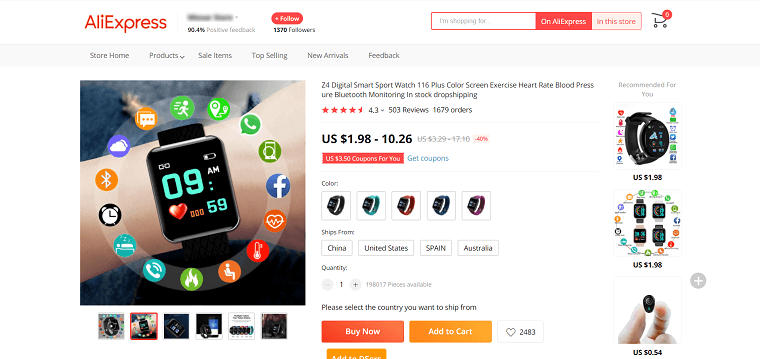 AliExpress Smart Watch - DSers