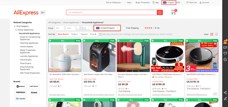 AliExpress UK shippment - DSers
