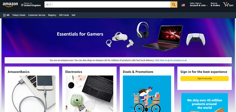 Amazon Homapage - DSers