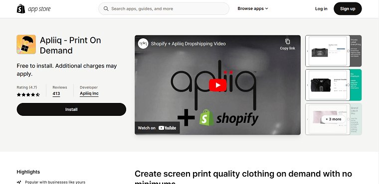 Apliiq - Print On Demand Shopify App Store - DSers