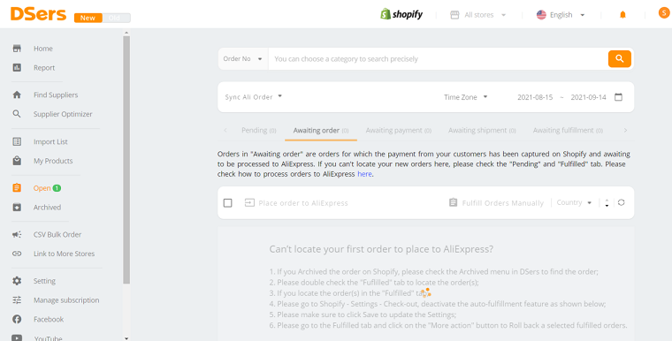 automatically sync Shopify orders