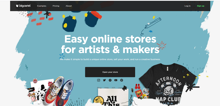 Big Cartel Homepage