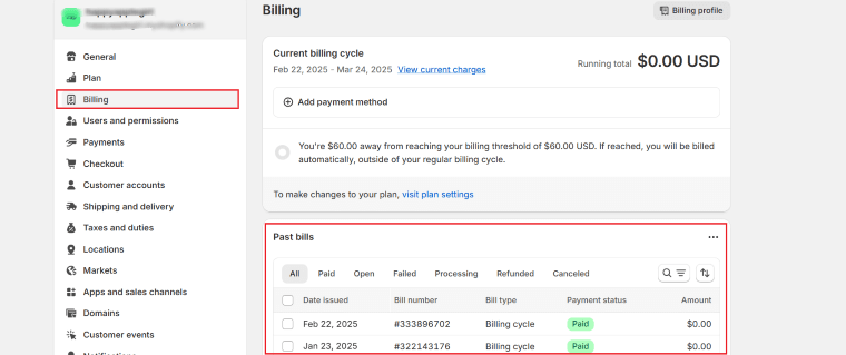 Billing - DSers