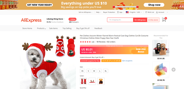 Christmas Pet Products AliExpress Dropshipping - DSers